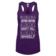 Jeffrey Epstein Ugly Christmas Sweater Womens Racerback Tank Top