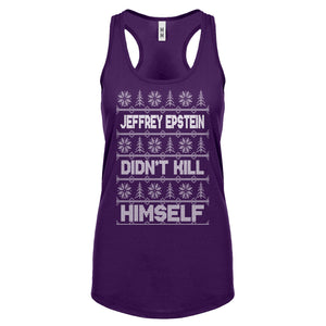 Jeffrey Epstein Ugly Christmas Sweater Womens Racerback Tank Top