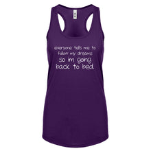 Racerback Back to Bed Womens Tank Top