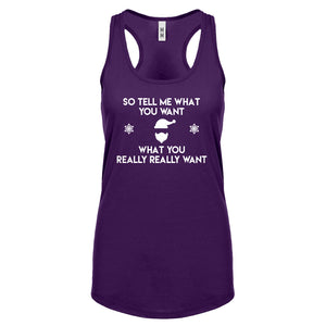 Racerback Tell me what you want Womens Tank Top