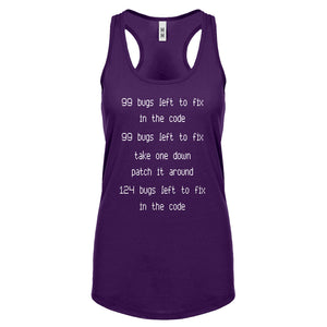 Racerback 99 Bugs in the Code Womens Tank Top