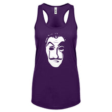 Salvador Dali Face Heist Mask Womens Racerback Tank Top