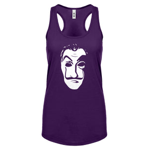 Salvador Dali Face Heist Mask Womens Racerback Tank Top