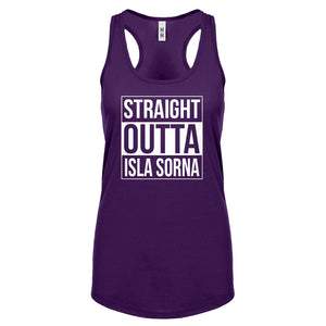 Racerback Straight Outta Isla Sorna Womens Tank Top
