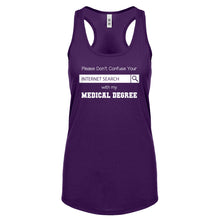 Don't Confuse Your Search Womens Racerback Tank Top
