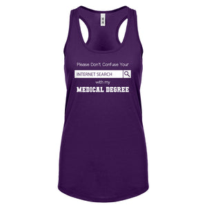 Don't Confuse Your Search Womens Racerback Tank Top