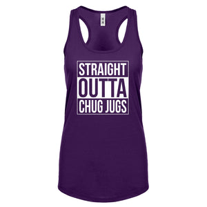 Straight Outta Chug Jugs Womens Racerback Tank Top