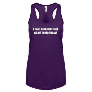 Basketball Game Tomorrow Womens Racerback Tank Top