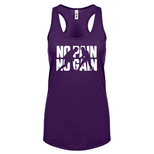 Racerback No Pain No Gain Womens Tank Top
