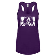Racerback No Pain No Gain Womens Tank Top
