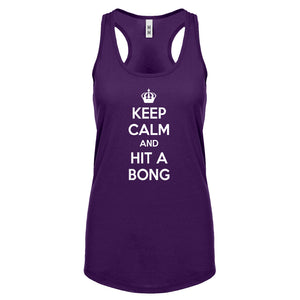 Racerback Keep Calm and Hit a Bong Womens Tank Top