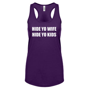 Hide Yo Kids, Hide Yo Wife Womens Racerback Tank Top