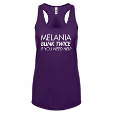 Racerback Melania Blink Twice if You Need Help! Womens Tank Top