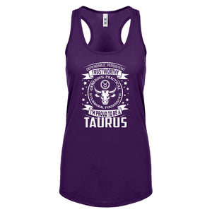 Racerback Taurus Astrology Zodiac Sign Womens Tank Top
