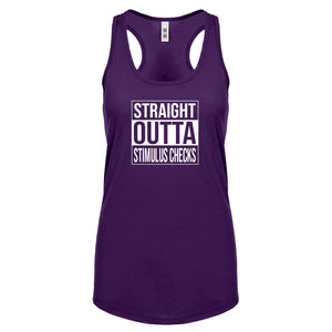 Straight Outta Stimulus Checks Womens Racerback Tank Top