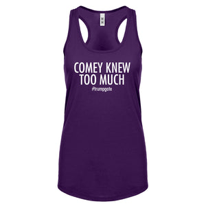 Racerback Comey Knew Too Much Womens Tank Top