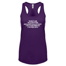 The Week is Long the Silver Cat Feeds Womens Racerback Tank Top