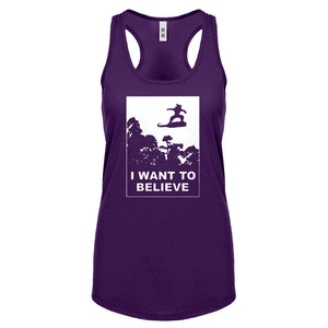 I Want to Believe Nimbus Fighter Womens Racerback Tank Top