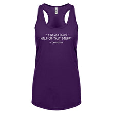 Confucius say Womens Racerback Tank Top