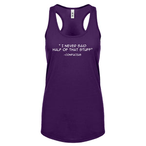 Confucius say Womens Racerback Tank Top