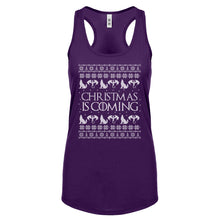 Racerback Christmas is Coming Womens Tank Top