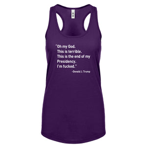 This is the End of my Presidency Womens Racerback Tank Top