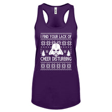 Racerback I Find Your Lack of Cheer Disturbing Womens Tank Top