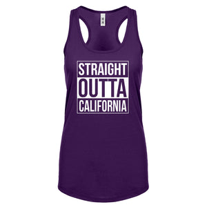 Straight Outta California Womens Racerback Tank Top