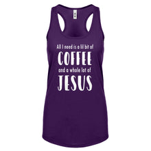 Lil Bit Coffee Whole Lotta Jesus Womens Racerback Tank Top