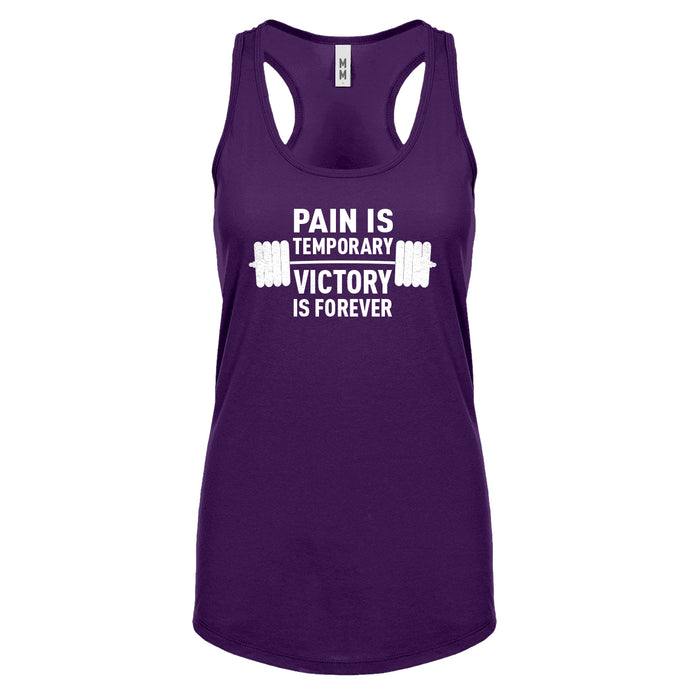 Racerback Pain is Temporary Victory is Forever Womens Tank Top