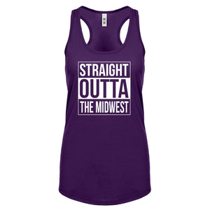 Straight Outta the Midwest Womens Racerback Tank Top