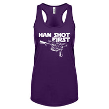 Racerback Han Shot First Womens Tank Top