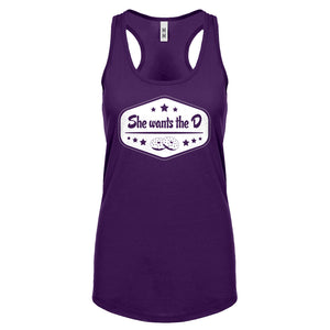 Racerback She Wants the D Womens Tank Top