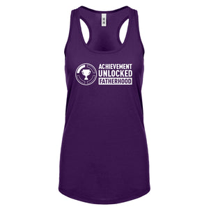 Achievement Unlocked Fatherhood Womens Racerback Tank Top