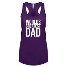 Racerback Worlds Greatest Dad Womens Tank Top