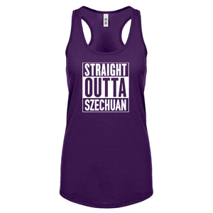 Racerback Straight Outta Szechuan Womens Tank Top