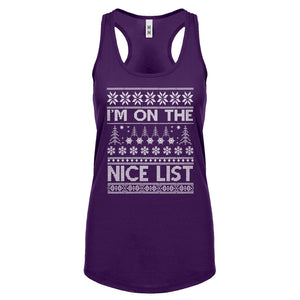 Racerback Im on the Nice List Womens Tank Top
