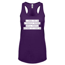 Racerback I used to be a People Person Womens Tank Top