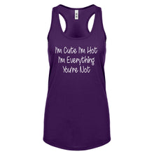 Im Cute Im Hot Womens Racerback Tank Top