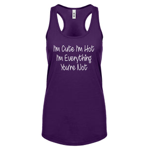Im Cute Im Hot Womens Racerback Tank Top