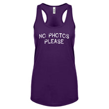 No Photos Please Womens Racerback Tank Top