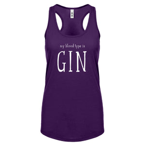 My Blood Type is Gin Womens Racerback Tank Top