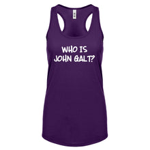 Who is John Galt? Womens Racerback Tank Top