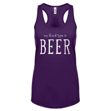 My Blood Type is Beer Womens Racerback Tank Top