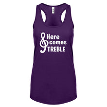 Here Comes Treble Womens Racerback Tank Top