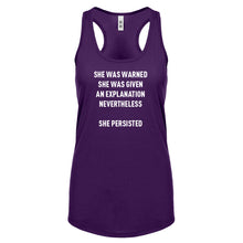 Racerback She Persisted Venus Fist Womens Tank Top