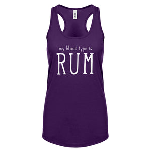My Blood Type is Rum Womens Racerback Tank Top