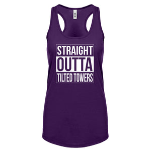 Racerback Straight Outta Tilted Towers Womens Tank Top