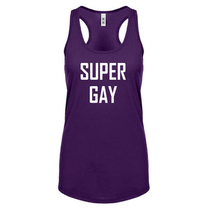 Super Gay Womens Racerback Tank Top