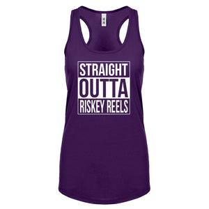 Straight Outta Riskey Reels Womens Racerback Tank Top